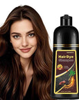 Brown Hair Dye Shampoo, Instant Hair Color Shampoo, Long Lasting Dark Brown Hair Dye, Covers Gray Hair in Minutes, Champu Para Canas, Champu Para Pintar el Cabello,16.90 Fl Oz