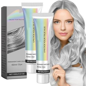 Silver Hair Dye Permanent Hair Color, Silver Hair Color for Dark Hair