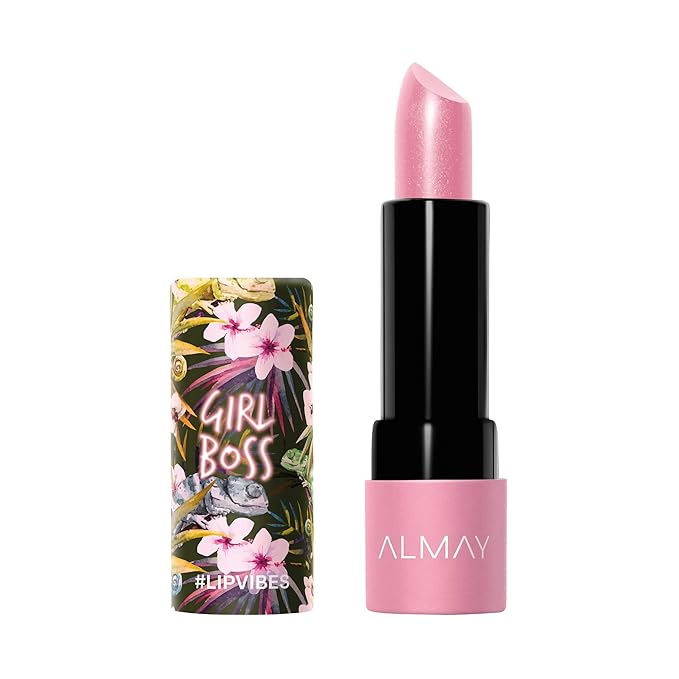 Almay Lip Vibes Lipstick with Vitamin E Oil & Shea Butter, Matte Finish, Hypoallergenic, Girl Boss, 0.14 Oz (Pack of 2)