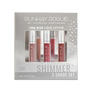 Runway Rogue Try Me x 3 Mini Long Wear Limited Edition Liquid Lipstick Set, Sunset Trio (‘Soft Light’, ‘Day Rate’, ‘Film Noir’)