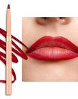 Oulac Red Retractable Lipliner Pencil 2in1 Waterproof Makeup Stick for Lip Liners and Eye Liners, Smooth and Creamy, Long Lasting Matte Finish, Vegan Beauty, 07 Cherry