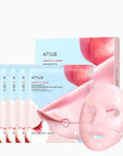 ANUA Peach 70 Niacin Brightening Collagen Mask, Overnight Face Mask for Glass Skin, Niacinamide, Collagen Facial Mask, Glow up with Hydration, Natural Color, Korean Skin Care (38g, 4ea)