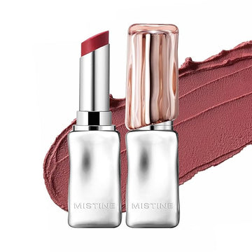 Mistine Lipstick Thai Latte Sheer Creamy Rouge Velevt Matte Finish Lipstick for Women Non-sticky C02 Ness Rum 3.5g 1 Count