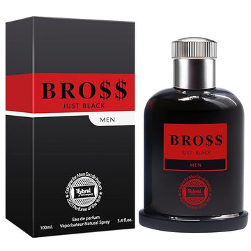 Hybrid & Company Bro$$ Just Black For Men Pour Homme Eau De Toilette Natural Spray 3.4 FL.OZ