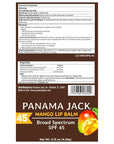Panama Jack Sunscreen Lip Balm - SPF 45, Broad Spectrum UVA-UVB Sunscreen Protection, Prevents & Soothes Dry, Chapped Lips, Mango, 2-pack