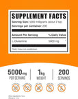 BulkSupplements.com L-Glutamine Powder - Glutamine Supplement, L-Glutamine 5000mg, L Glutamine Powder - Unflavored & Gluten Free, 5000mg per Serving, 1kg (2.2 lbs) (Pack of 1)