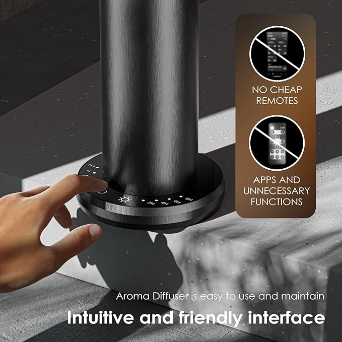 Waterless Essential Oil Diffuser,Aromatherapy Diffusers,Scent Diffusers for Home,Large Room, Hotel Scent Diffuser, 1000sq.ft, Aroma Diffusers (Black)