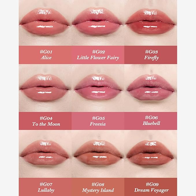 Flower Knows Midsummer Fairytales Lip Gloss-Glowy Moisturizing Coating Lip Lacquer-Hydrating Tinted Lip Oil for Girls&Women-Vegan & Cruelty Free-0.17Fl Oz(G04 To the Moon)