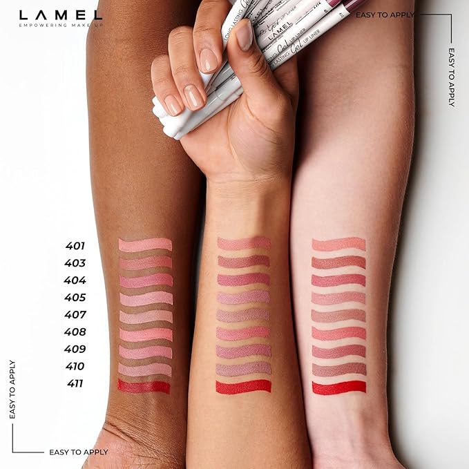 Gel Lip Liner - Long-lasting formula - Adds Colour & Texture to the Lips - Cruelty-free - Ruby red - N.411