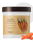 SKINFOOD Carrot Carotene Calming Water Toner Pads, Korean Skin Care Toner Pad for Face, Deep Hydrating, Soothing, After Sun Skincare for Sensitive Skin, Redness Relief, 100% Cotton, 8.81 oz (60 Pads)