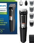 Philips Norelco Multigroom 3000 Series, All-in-One Trimmer, Beard Trimmer and Hair Clipper, 15-Piece Men's Grooming Kit for Head, Beard, Face, Nose, Ears, No Blade Oil Needed, Soft Pouch, MG3770/40