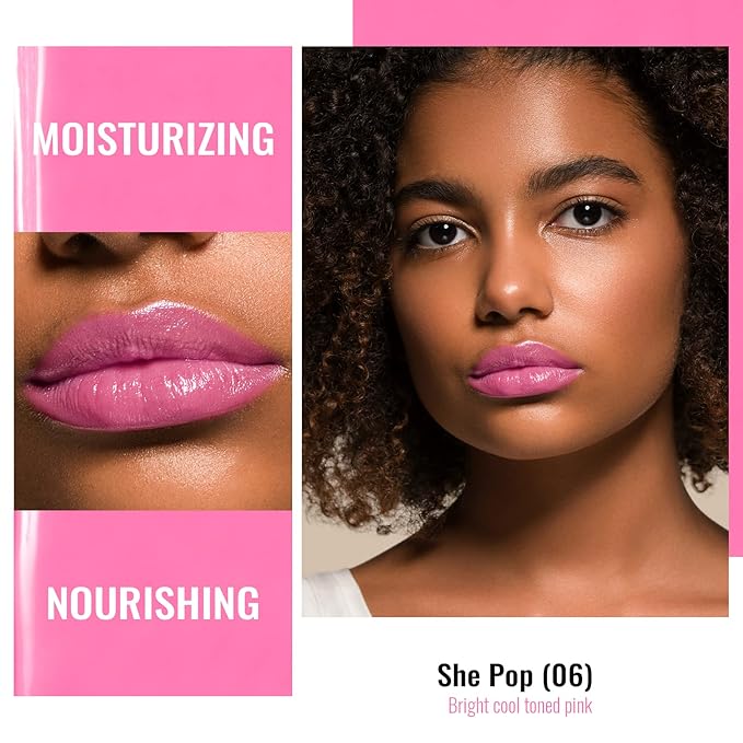 Oulac Moisture Shine Lipsticks Set - Red Orange Purple 3Pcs | Ultra Hydrating Juicy & Glossy, Soild Lip Gloss, Lightweight Smooth, Natural Look Best for Dry, Cracked and Chapped Lips, Vegan (05+06+07)