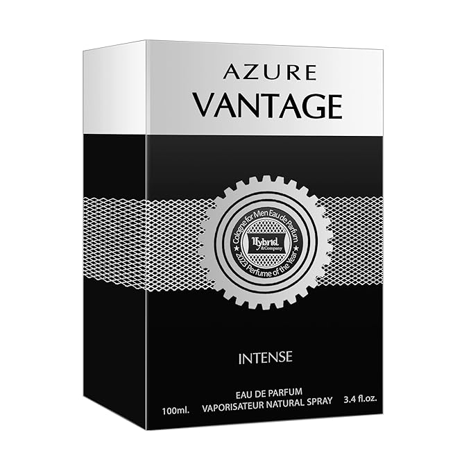 Hybrid & Company Azure Vantage Intense For Men Pour Homme Eau De Toilette Natural Spray 3.4FL.OZ