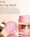 Sara Happ Sweet Clay Mask + Passion Fruit Sugar Scrub Lip Duo - Exfoliating Lip Treatments, Exfoliator Scrub, Moisturizers for Dry and Flaky Lips, Vegan (0.47 Oz and 0.5 Oz jars)