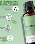 Peppermint Oil | 100% Pure and Undiluted | Therapeutic Grade Aromatherapy Essential Oil Peppermint | for Hair Skin & Diffuser | 3.38 fl. Oz