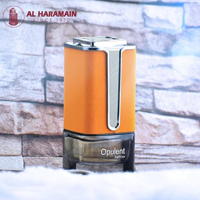 Al Haramain Opulent Saffron for Unisex - Arabian Perfume for Women and Men - Long Lasting Oriental Fragrance with Notes of Bergamot, Rose, Amber - Arabic Cologne - Eau de Parfum - 3.4 oz EDP Spray