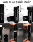 Makeup Brush, Banidy Retractable Kabuki Brush Foundation Brush for Powder Blush, Bronzer, Buffing, Liquid, Cream