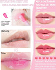 Hydrating Plumping Lip Glow Oil,Shine Tinted Lip Gloss,Glow Reviver Lip Oil,Long Lasting Moisturizing Clear Lip Plumper Oil Tint for Lip Care Dry Lips,Women's Day Makeup Gift ( (#007 Raspberry Red)