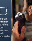 Philips Norelco Shaver 2400 Series, Wet and Dry Electric Shaver, Pop-up Trimmer, P-Cap, Deep Black, Model X3001/90