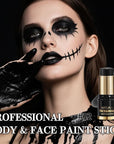 Matte Black Face Body Paint Stick, Colored Professional Full-Coverage Oil-Based Cream Face Body Painting Stick, Eye Black Sticks for Halloween Cosplay Christmas Party, Foundation Makeup for Adults-12