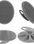 Food-Grade Soft Silicone Body Cleansing Brush Shower Scrubber, Gentle Exfoliating and Massage for All Kinds of Skin (Pack of 4)