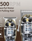 Suttik Professional Barber Hair Clippers and Trimmers Set, Cordless Barber Kit Hair Cutting Kit with Travel Case Barber Clippers Set Professioal Mens Grooming Kit