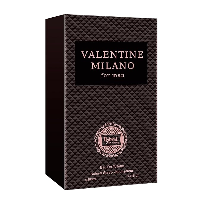 Hybrid & Company Valentine Milano For Man EAU DE Toilette For Man Natural Spray Vaporisateur 3.4 FL.OZ
