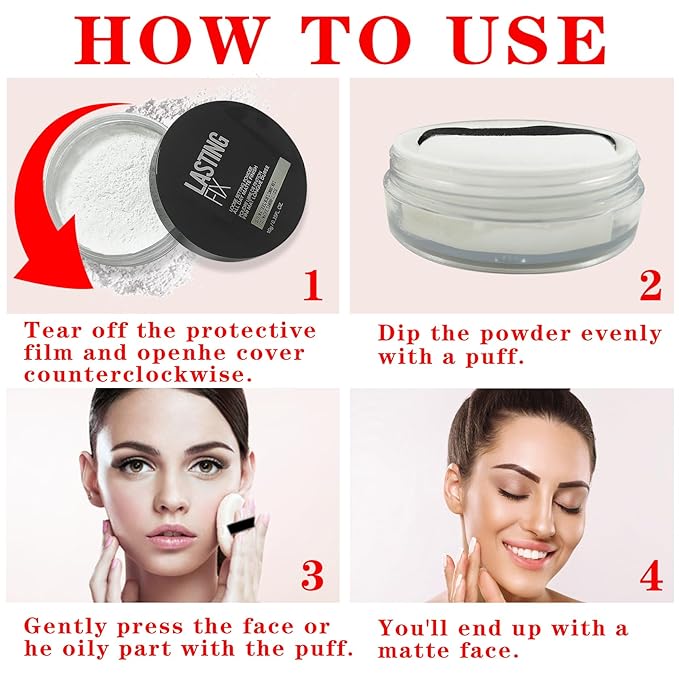 White Setting Powder Translucent Loose Setting Powder Matte