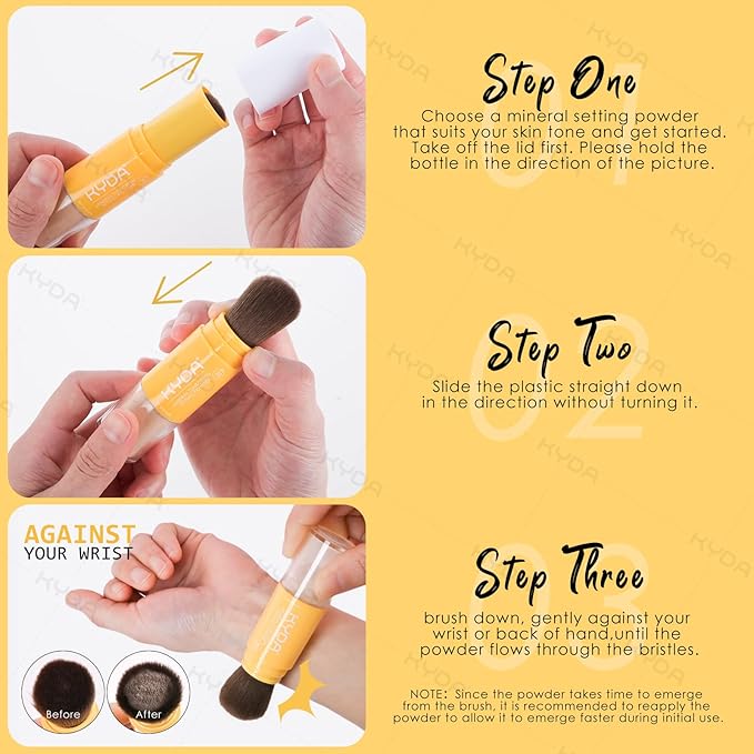 KYDA Mineral Sunscreen Setting Powder for Face & Scalp, SPF 35 Mineral Scalp Sunscreen, Lasting Oil Control Matte Loose Powder, Lightweight Breathable for All Skin Type, Medium