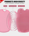 Zinc Infused Silicone Body Scrubber for Shower,Food-Grade Handheld Cleansing Skin Brush, Gentle Exfoliating and Lather Well - Pink