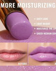 Oulac Pinky Purple Lipstick - Moisturizing Lip Stick Glossy Tinted Lip Balm, Sheer Shine Juicy Finish, Lightweight and Hydrating Formula for Dry Lip Care, Vegan 2.2g/0.07oz (10)