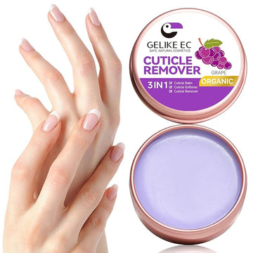 gelike ec Cuticle Care Balm for Nails: Grape Organic Cuticle Softener to Nourish Moisturize Remove Restore Strengthen Dry & Splitting Cuticles