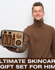 Gift Sets for Men Bath and Body Mens Gifts 6pcs Sandalwood Travel Size sets with Shampoo, Shower Gel, Soap, Body Lotion, Birthday Gifts for Men, Self Care Fathers Day Gifts