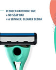 Preserve Shave 5 Five Blade Refillable Razor, Made from Recycled Materials, Poppy Red