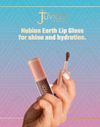 Juvia's Place Nubian Earth Lip Reflect Lip Gloss Meroe - Non-sticky Lip Makeup, Hydrating, Tinted Lip Gloss, Shine & Glow Lip Makeup, Beauty & Personal Care Products for Lips