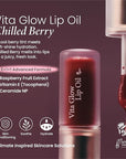 AXIS-Y Vita Glow Lip Oil with Vitamin E & Ceramide - Nourishing & Revitalizing Dry, Chapped Lips with Long Lasting Moisturization - Vegan Korean Skin Care Lip Treatment - 0.13 fl. oz. (Chilled Berry)