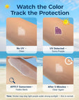 80 Pcs UV Stickers for Sunscreen, Sunscreen Stickers Reapply Reminder Know When to re-Apply Sunscreen, UV Detection Stickers Waterproof, Sunny UV Patches Reminder, SPF UV Spots for Kids (Animal Style)