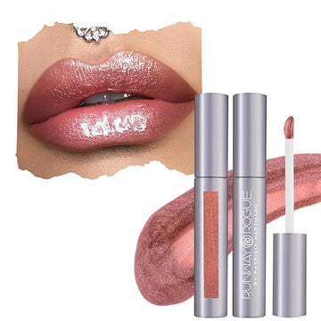 Runway Rogue Classic Lip Gloss, Golden-Rose Semi-Sheer Hydrating Lip Gloss, ‘Chameleon’