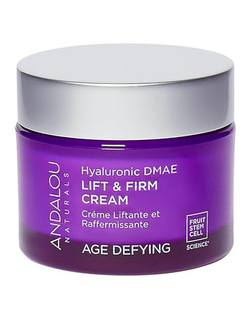 Andalou Naturals Hyaluronic DMAE Lift & Firm Skin Cream | Anti Aging Face Moisturizer With Hyaluronic Acid |Helps Reduce Fine Lines & Wrinkles | 1.7 oz