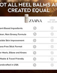 ZAAINA Intensive Heel Balm Stick for Cracked Heels – Natural Foot Balm for Dry Feet, Calluses & Rough Skin – Moisturizing Heel Softener with Shea Butter, Tea Tree & Peppermint – 2.5oz Twist-Up Tube