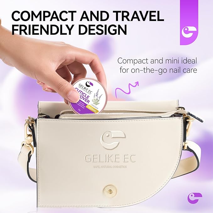 gelike ec Nail Care Cream Organic for Women: Lavender Natural Cuticle Softener Repair Cream for Dry and Splitting Cuticles & Rough and Rigid Skin