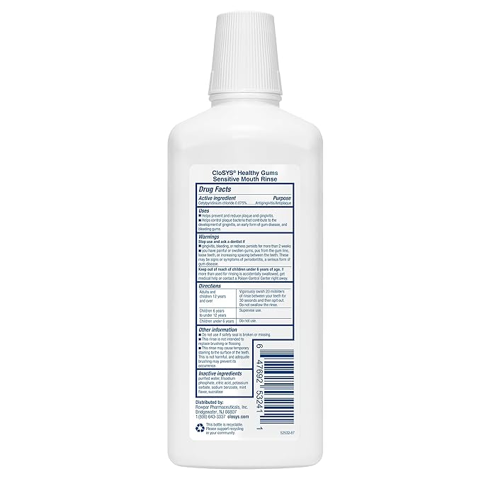 Closys Healthy Gums Mouthwash, Antiplaque and Antigingivitis for Gum Health, Non-Burning, Non-Irritating – 32 Fl Oz (Triple Pack)