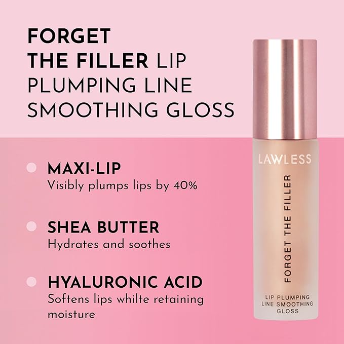Women's Forget The Filler Lip Plumper Line Gloss, Annie, Pink, 0.11 Fl Oz (Pack of 1)