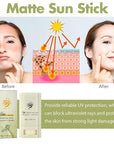 Sun Stick, Matte Sunscreen Stick, Face Sunscreen SPF 50, Body Sunscreen Stick, Travel Size Sunscreen For Women - 0.63 oz