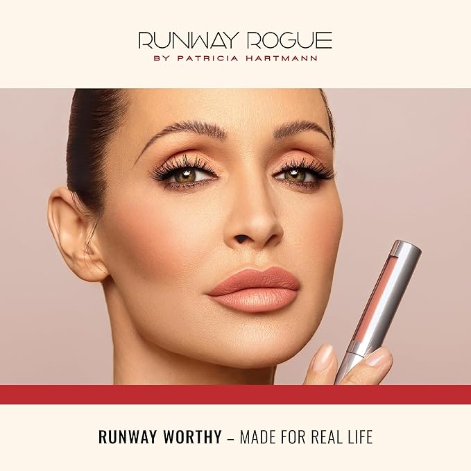 Runway Rogue Silk Glam Liquid Lipstick, Long Wear Frosted Blush Rosy-Pink Lipstick, ‘Jet Set’