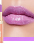 Oulac Pinky Purple Lipstick - Moisturizing Lip Stick Glossy Tinted Lip Balm, Sheer Shine Juicy Finish, Lightweight and Hydrating Formula for Dry Lip Care, Vegan 2.2g/0.07oz (10)