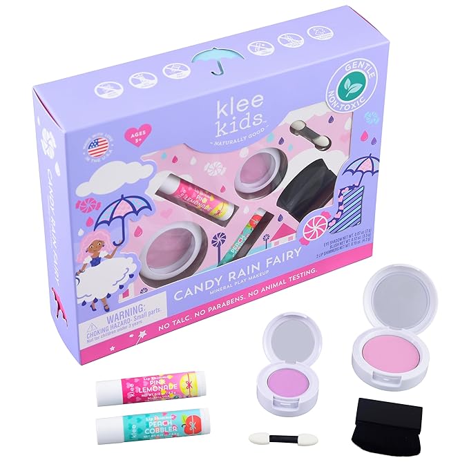 Luna Star Klee Kids Play Makeup Kit. Gentle and Non-Toxic. Kid-Friendly. Made in USA. (Candy Rain Fairy)