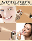 AirBrush Foundation Spray Set, Spray Foundation Makeup and Sunny Beige)