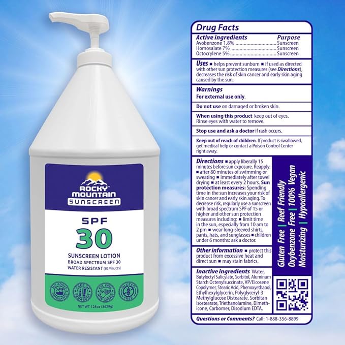 Rocky Mountain Sunscreen - SPF 30 Gallon