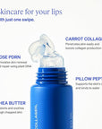 LipLock Jelly Serum for Dry Lips, Long-Lasting, Hydrating, Plumping, Glossy Mask with Rose PDRN, Carrot Collagen, Pillow Peptide, Moisturizing Tinted Lip Balm. (Crystal Clear)
